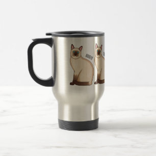 Mug De Voyage Siamese cat cartoon