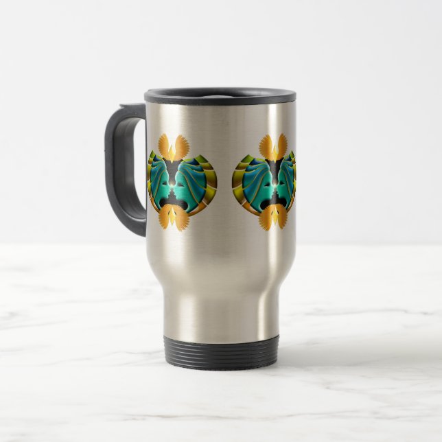 Mug De Voyage SIGNE Zodiaque Gemini Design (Devant gauche)