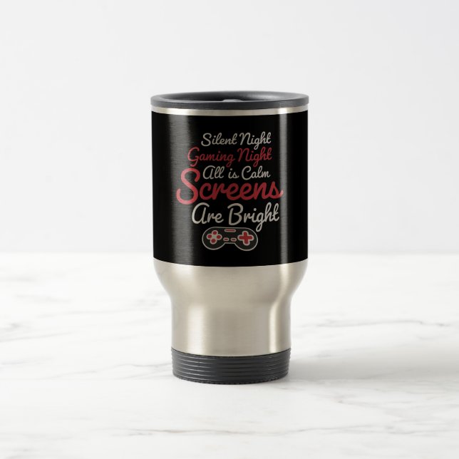 Mug De Voyage Silent Night Gaming Night All Calm Screens Bright (Centre)