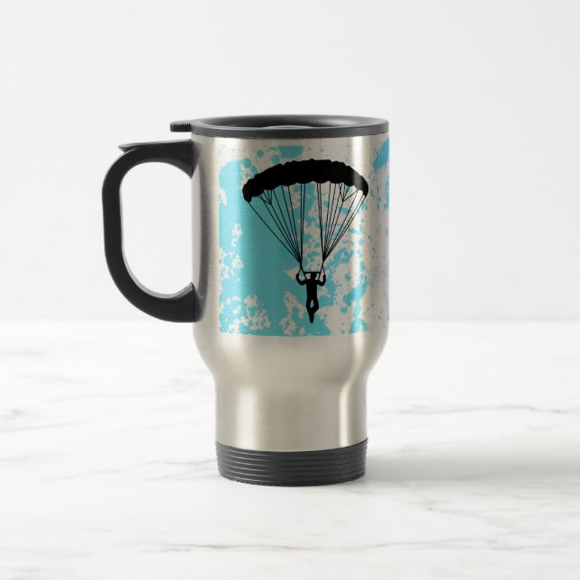 Mug De Voyage silhouette de parachutiste (Gauche)