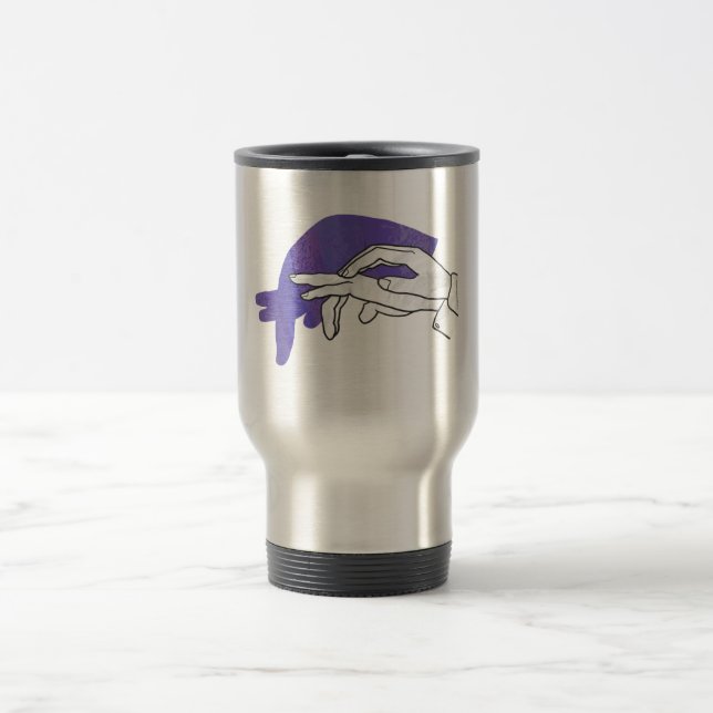 Mug De Voyage Silhouette main Anteater violet (Centre)