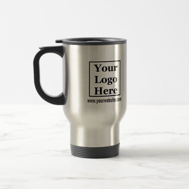 Mug De Voyage Site Web d'affaires et votre logo ici Modèle (Gauche)