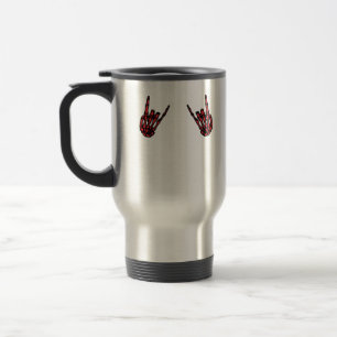 Mug De Voyage Skeleton Hand Heart Roll & Red Classic