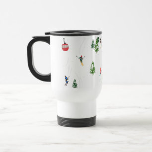 Mug De Voyage Ski alpin   Ski de vacances hiver