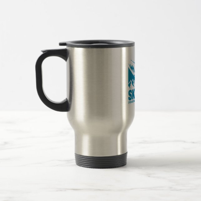Mug De Voyage Ski papa Cool Mountain Graphic (Gauche)
