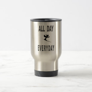 Mug De Voyage Ski toute la journée quotidien
