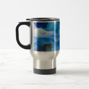 Mug De Voyage SlipperyJoe's abstrait nuage artwork coloré surr