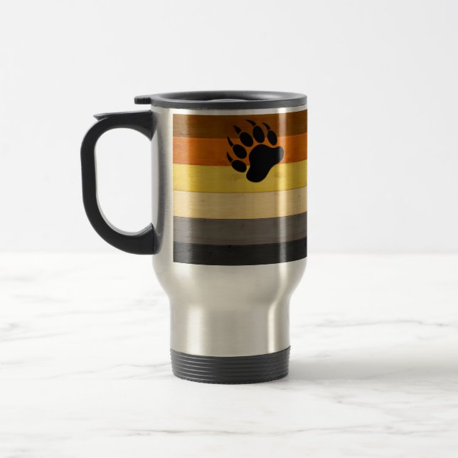 Mug De Voyage SlipperyJoe's Bear Pride drapeau de la texture du  (Gauche)