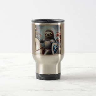 Mug De Voyage Sloth Knight Fighting Dragons