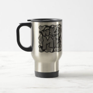 Mug De Voyage Snake Yellow et Gold Print
