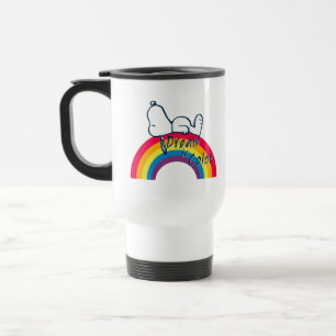 Mug De Voyage Snoopy   Rêver en couleur arc-en-ciel