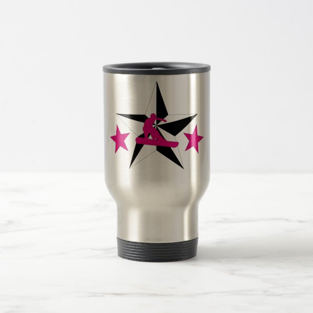 Mug De Voyage snowSTARz. planeur rose. (Centre)
