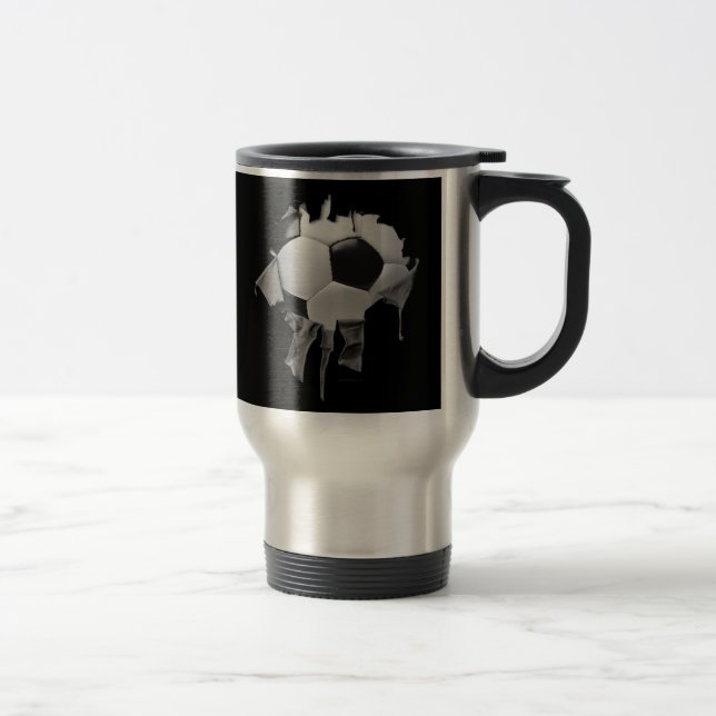 Mug De Voyage Soccer déchirée Voyage/Mug de navette (Droit)
