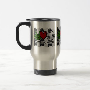 Mug De Voyage Soccer paix et amour
