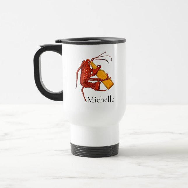 Mug De Voyage Soif de homard Funny Craft Bière personnalisée (Gauche)