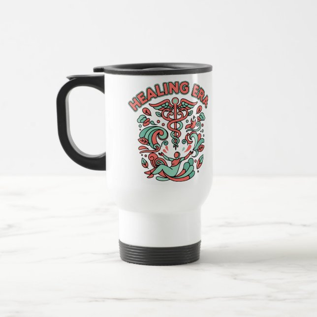 Mug De Voyage Soins de soi inspirés "Healing Era" Wellness (Gauche)