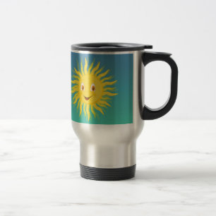 Mug De Voyage Soleil Avec Lignes Circulaires