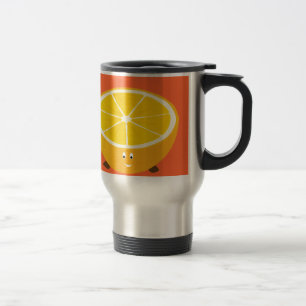 Mug De Voyage Sourire caractère à moitié orange