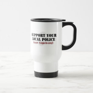 Mug De Voyage Soutenez votre police locale - Laissez des emprein