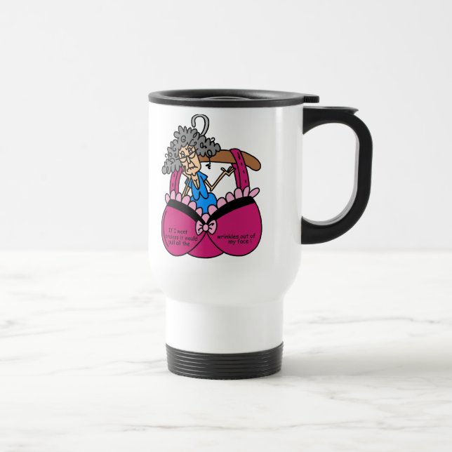 Mug De Voyage Soutiens-gorge et humour de rides (Droite)
