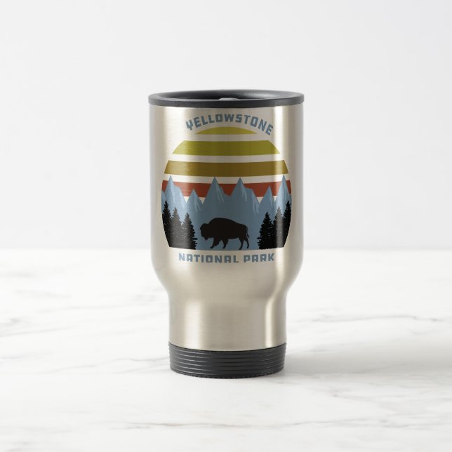 Mug De Voyage Souvenir du parc national de Yellowstone (Centre)