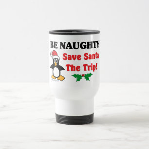 Mug De Voyage Soyez vilain ! Sauvez Père Noël le voyage !