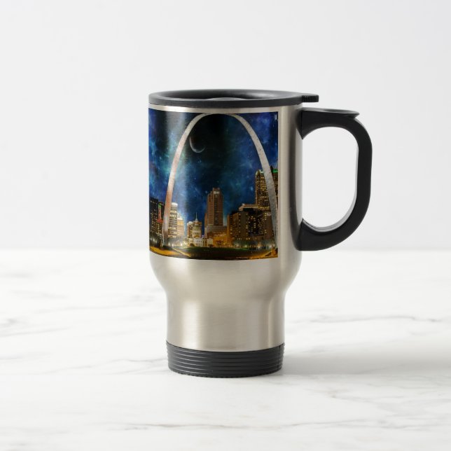 Mug De Voyage Spacey St. Louis Skyline (Droit)