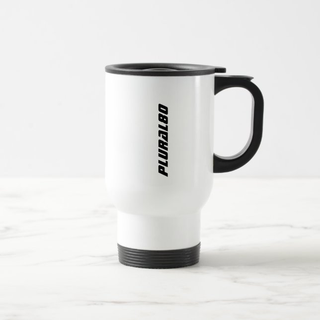 Mug De Voyage Sporty Monogrammed noir et blanc (Droite)