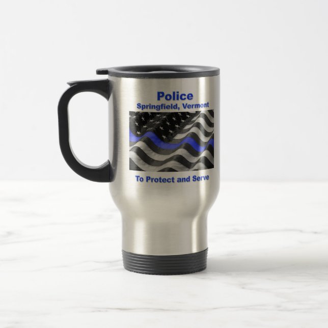 Mug De Voyage Springfield, Vermont. Police (Gauche)