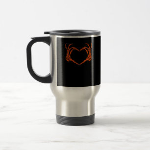 Mug De Voyage Squelette Coeur main signe costume Halloween Desig