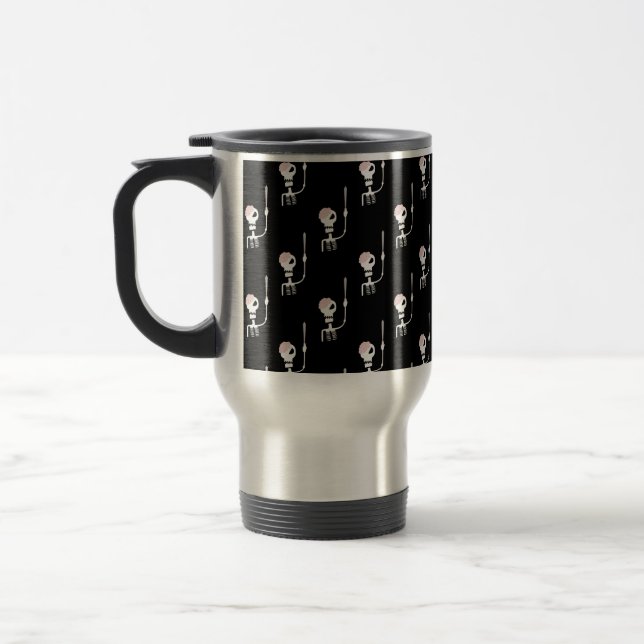 Mug De Voyage Squelette d'Halloween avec épée (Gauche)