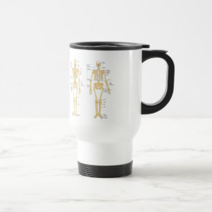 Mug De Voyage Squelette humain marqué diagramme d'anatomie