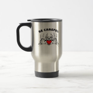 Mug De Voyage Squelette Main Avec Coeur Classique