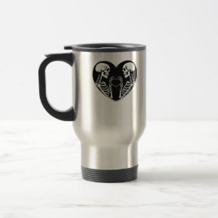 Mug De Voyage Squelette Mains Coeur Signer Halloween Costume Ret