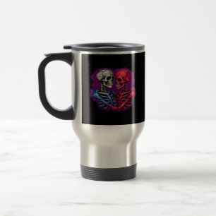 Mug De Voyage Squelette traditionnel américain tenant main tatou