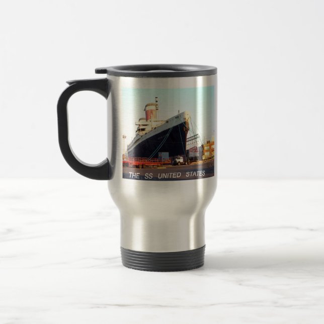 Mug De Voyage SS États-Unis Ocean Liner  (Gauche)