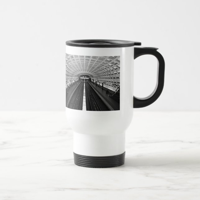 Mug De Voyage Station de métro Washington Regard sur les rails (Droite)