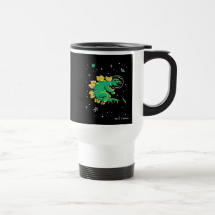 Mug De Voyage Stegosaurus Dinos Tan Vert Dans L'Espace