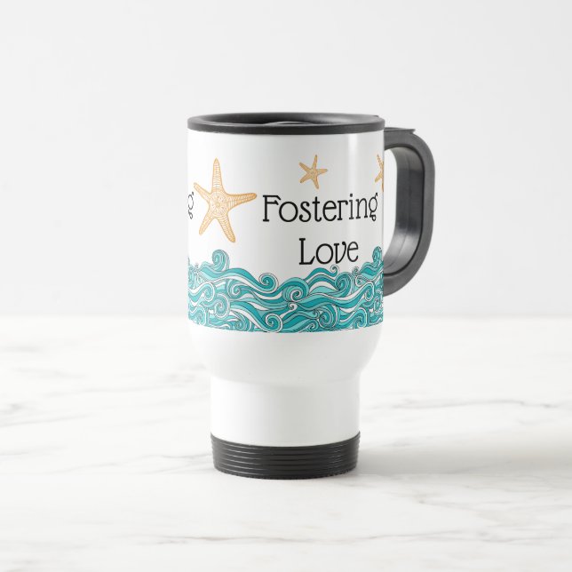 Mug De Voyage Stimulant l'amour - cadeau orienté d'adoption (Devant droit)