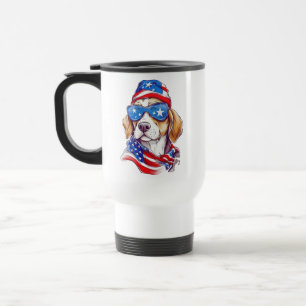 Mug De Voyage Sublimation de chien du 4 juillet-66361