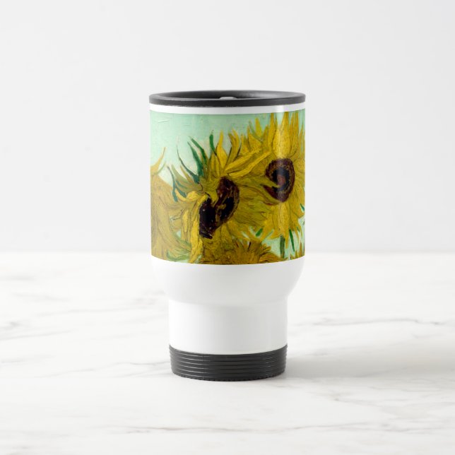 Mug De Voyage Sunflowers dans Vase Van Gogh Art (Centre)