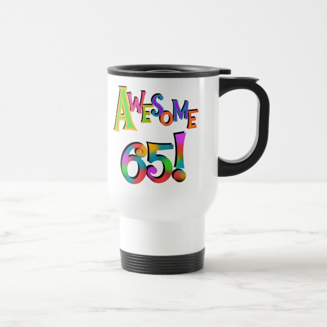 Mug De Voyage Super 65 Tshirts et cadeaux d'anniversaire (Droite)