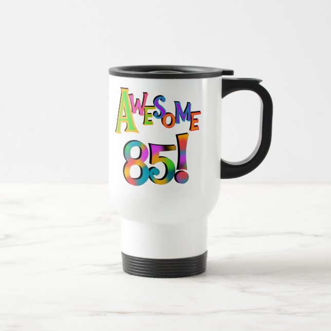 Mug De Voyage Super 85 T-shirts et cadeaux d'anniversaire (Droite)