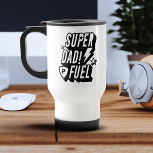 Mug De Voyage Super Papa Carburant Superhero amusant Comique Per