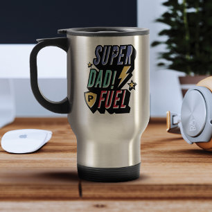 Mug De Voyage Super Papa Carburant Superhero amusant Comique Per