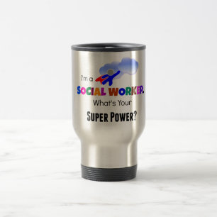 Mug De Voyage Superhéros du travailleur social