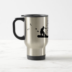 Mug De Voyage surf des neiges avec des oiseaux