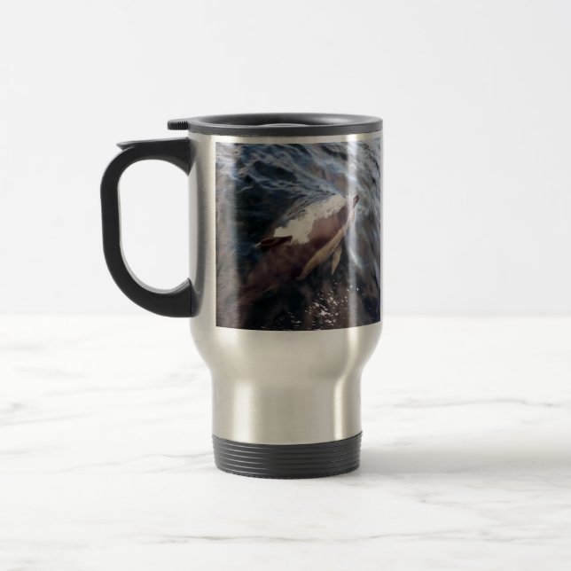 Mug De Voyage Surfaçage commun des dauphins (Gauche)