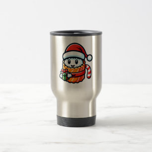 Mug De Voyage Sushi de Noël - Mignonne Conception de caricature