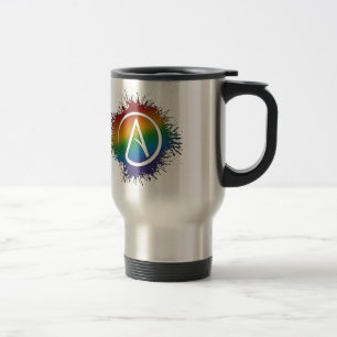 Mug De Voyage Symbole athéiste arc-en-ciel